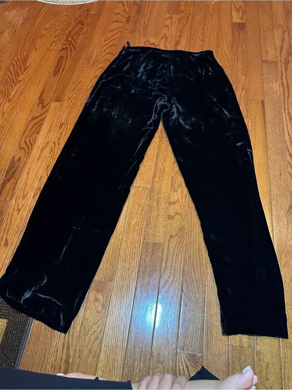Armani Collezioni Black Velvet Trousers - Italian Size 44